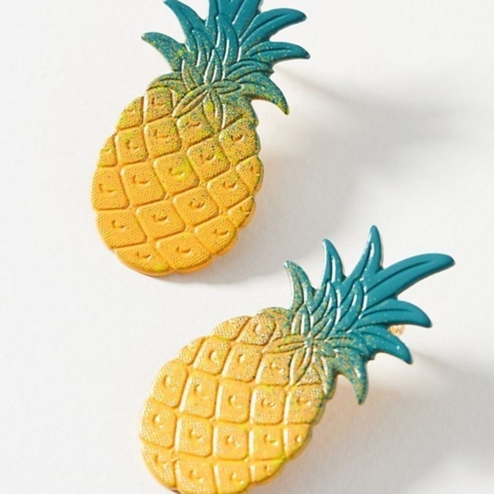 Anthropologie Dream in Colour Pineapple Earrings